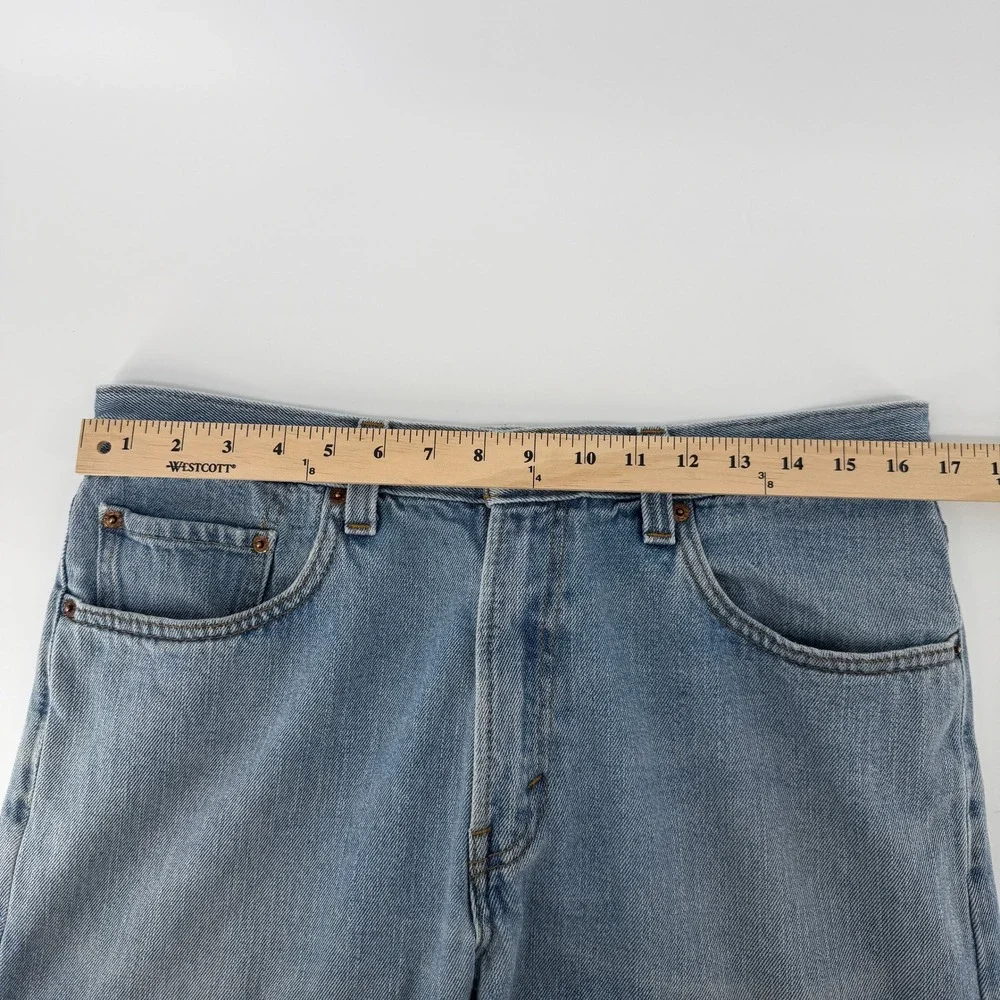 Levi's 505 Regular Fit Jeans Mens 34x32 Light‎ Wash Blue Straight Leg Denim Y2K
